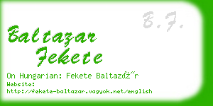 baltazar fekete business card